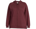 Terra &amp; Sky Women&#39;s Plus Size Fleece Zip Up Hoodie Plum Sweatshirt 0X 14... - £7.84 GBP