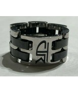 One Moment In Time LDS CTR Double Row Collapsible Ring Stainless Steel S... - $47.21 CAD