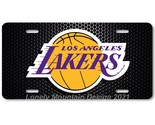 L.A. Lakers Inspired Art on Mesh FLAT Aluminum Novelty Auto License Tag ... - £14.45 GBP