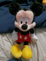 Disney Parks - Fuzzy Ear Mickey Mouse - Stuffed Plush 12” with Tag - Excellent - £8.69 GBP