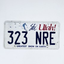  United States Utah Ski Utah! Passenger License Plate 323 NRE - £14.51 GBP