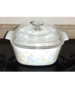 Vintage Corning Ware 3 Liter &quot;Pastel Bouquet&quot; #5 A-3-B Casserole Dish - €39,08 EUR