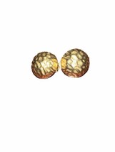 Gold Plated Hammer  Clip-on Earrings - £33.11 GBP