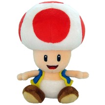 Super Mario Bros. Toad 7in Plush Doll Toy White - £19.57 GBP