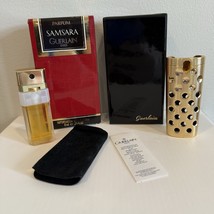 Vintage Guerlain Samsara .25 oz Parfum Refillable Spray Gold Tone Purse NOS Read - £191.48 GBP