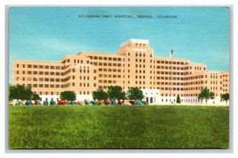 Fitzsimons Army Hospital Denver Colorado CO UNP Linen Postcard Z2 - £3.07 GBP