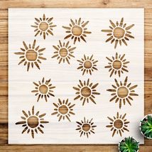 Sunshine Pattern Stencil for Home Decor and Crafts, Cute Doodle Design f... - $14.69+