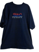 Reno Nevada Men&#39;s Size XLarge Made In USA T-Shirt Blue Red White Short S... - £7.07 GBP