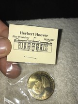 Herbert Hoover 31st President 1929-1933 coins,token ,collection Gold 28mm A2 - £3.94 GBP