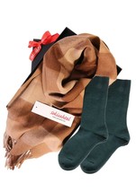 BestSockDrawer Alpaca wool scarf and DOORA green socks gift box for women - £78.14 GBP