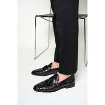 The Istanbul Black Leather Tassel Loafer Men Shoe image 12