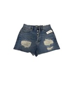 Pacsun Denim Shorts Ultra High Rise Vintage Style Button Fly Tattered Di... - £16.53 GBP