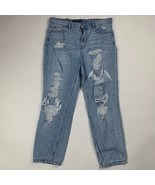 Aeropostale Womens Mom Jeans Size 8 Blue Light Wash Distressed Destroyed... - $225.38 MXN