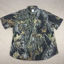 Remington Shirt Mens XL Brown Mossy Oak Camo Vented Button Up Fishing Hu... - £18.44 GBP