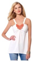 Cache Embellished Stretch Halter Top New Size XS/S/M Built In Bra Lined $108 NWT - £34.43 GBP