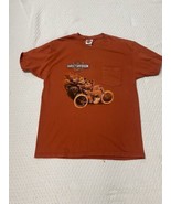 Harley Davidson Orange T Shirt Large Ramstein, Germany Military Sales - £13.20 GBP