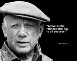 Pablo Picasso &quot;Action Is The Foundational&quot; Quote Publicity Photo Various Sizes - $4.67+