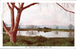 Washington Park Lake Denver Colorado Postcard - £20.41 GBP