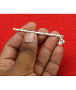 Sterling silver laddu gopala flute tiny krishna puja article accessories... - $56.60 CAD