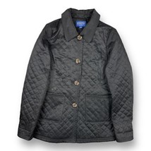 Pendleton Diamond Quilted Barn Chore Riding Jacket Puffer Womens Small Black - £35.04 GBP