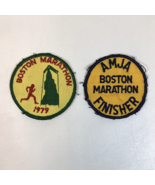 Vintage 1979 Boston Marathon Patch &amp; AMJA Boston Marathon Finisher Patch - $933.92 MXN