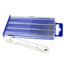 21pc FINE TINY NUMBERED 61-80 MINI JEWELER&#39;S DRILL BIT SET PIN VISE CHUC... - $7.45