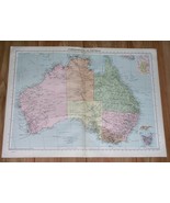 1940 ORIGINAL VINTAGE WWII MAP OF AUSTRALIA / CANBERRA FEDERAL TERRITORY - $27.47