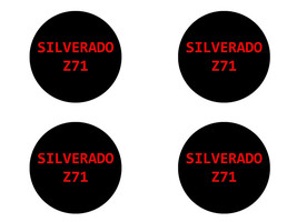 Chevrolet Silverado Z71  - Set of 4 Metal Stickers for Wheel Center Caps Logo B - £19.90 GBP+
