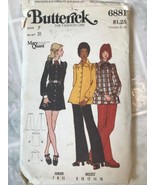 Dress Sewing Pattern Size 7 Jr Petite Butterick 6881 Button Front Smock ... - £23.58 GBP