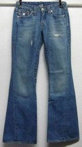 True Religion Joey Womens (W29) Distressed Cotton Flap Pocket Twisted Blue J EAN S - £56.19 GBP