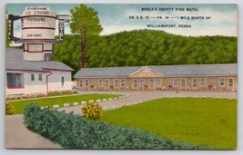 Williamsport PA Bodle&#39;s Knotty Pine Motel Aristocrat Ice Cream Postcard U30 - £11.95 GBP