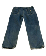Men&#39;s 40x32 (Actual 36X30) Carhartt FR Flame Resistant Blue Denim Jeans ... - $51.90 CAD