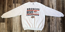 Vintage Denver Broncos Sweatshirt Super Bowl XXXII 32 CSA - 1996 Gray Size XL - £31.64 GBP