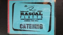 RASCAL FLATTS ORIGINAL 9 X 11.5 &quot;CHANGED TOUR&quot; BACKSTAGE TOUR CONCERT DO... - $932.03 MXN