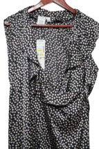 Women&#39;s Top Sleeveless Large Ruffle Polka Dot Neckline Como NEW Business... - £15.03 GBP