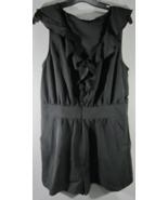 Pins &amp; Needle Black Ruffle Sleeveless Romper Jumpsuit Shorts Size 12 Medium - $275.67 MXN