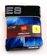 Hanes Blue Comfort Flex Fit Boxer Brief Lightweight Mesh Underwear Men's Size L - $17.81