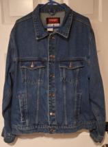 Vintage 90s Wrangler Hero Jacket Denim Trucker Men&#39;s XL Blue Jean Cowboy... - $29.10