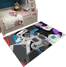 Black 120X160Cm (120X160Cm) Home Area Gamer Rugs With Game Controller Design, - £51.93 GBP