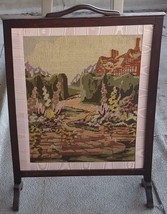 Fabulous Antique Cross Stitch Wood Frame Screen - VGC - Beautifully Crafted - £101.67 GBP