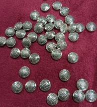 Round 10MM Silver Metal Oxidized Beads 70PCS - £14.15 GBP