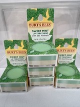 (5) Burt&#39;s Bees Sweet mint Lip Treatment Balm Conditioner Sea Minerals 0.25 oz - £13.43 GBP