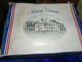 Vintage Avon Cobalt Blue Mount Vernon Plate and Soap Martha &amp; George Washington - £10.68 GBP