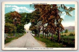 Greetings From Maine Motoring Through The Pine Tree State Postcard O26 - £5.46 GBP