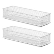 YBM HOME White Mesh Drawer Cabinet and or Shelf Organizer Bins, School S... - £22.38 GBP