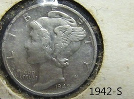 Mercury Dime 1942 S - £3.18 GBP