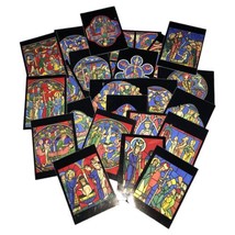 24 (pcs) Vintage Le Mans Stained Cathedral Glass Windows Postcards - $37.62