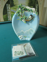 Franz Porcelain Katy Ireland Holidays Beginning Chicadee Birds VASE15&quot; Orig - £435.24 GBP