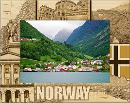 Norway Laser Engraved Wood Picture Frame Landscape (4 x 6) - £23.97 GBP