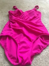  1 Pc Faded Glory Women&#39;s Pink Embellished Swim Bathing Suit Size Small  - £29.13 GBP